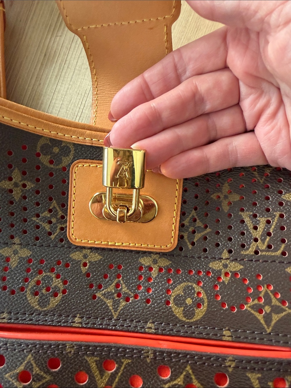 Louis Vuitton Monogram Perforated orig purchased from Von Maur trunk show - Picture 10 of 15